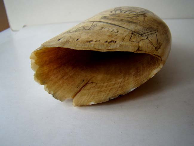 A 19th century scrimshawed whale's tooth featuring American Naval hero Commodore Stephen Decatur (1779-1820) circa 1845 — image 4